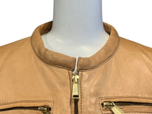 Load image into Gallery viewer, DSQUARED2 ディースクエアード レザージャケット ブルゾン ラムレザー ブラウン ゴールド金具 サイズ40 美品 中古 4b000568 正規品