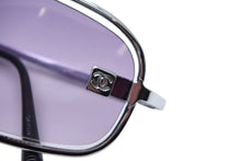 画像をギャラリービューアに読み込む, 極美品 CHANEL シャネル サングラス アイウェア CH4032 サイズ62□16 135 ココマーク ロゴ パープル シルバー 中古 4b000569