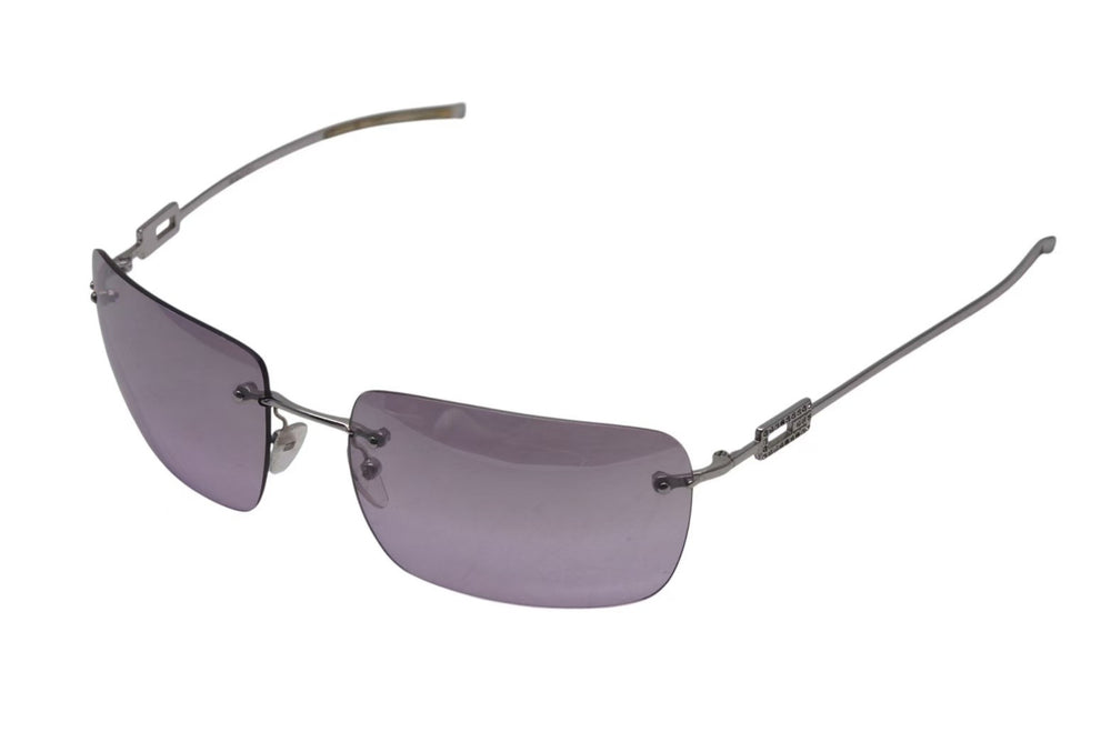 GUCCI グッチ リムレス サングラス GG1780/STRASS YB7VY サイズ60□17 125 ラインストーン スクエア パープル 美品 中古 4b000570