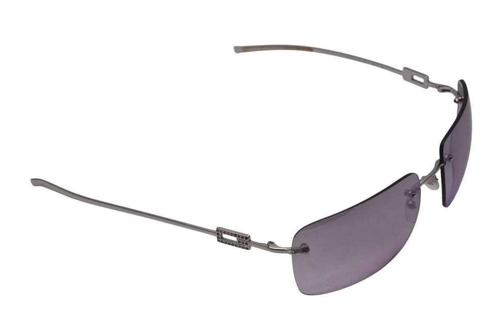 GUCCI グッチ リムレス サングラス GG1780/STRASS YB7VY サイズ60□17 125 ラインストーン スクエア パープル 美品 中古 4b000570