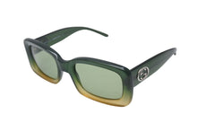 Load image into Gallery viewer, GUCCI グッチ スクエア サングラス GG2407/S 4BK サイズ51□21 135 グラデーション グリーン イエロー 美品 中古 4b000571