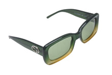 Load image into Gallery viewer, GUCCI グッチ スクエア サングラス GG2407/S 4BK サイズ51□21 135 グラデーション グリーン イエロー 美品 中古 4b000571