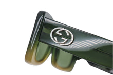 Load image into Gallery viewer, GUCCI グッチ スクエア サングラス GG2407/S 4BK サイズ51□21 135 グラデーション グリーン イエロー 美品 中古 4b000571