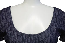 画像をギャラリービューアに読み込む, CHRISTIAN DIOR クリスチャンディオール ボディスーツ 水着 ハイレグ 半袖 トロッター オブリーク モノグラム ネイビー 美品 中古 4b000573