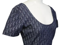 画像をギャラリービューアに読み込む, CHRISTIAN DIOR クリスチャンディオール ボディスーツ 水着 ハイレグ 半袖 トロッター オブリーク モノグラム ネイビー 美品 中古 4b000573