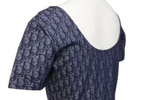 画像をギャラリービューアに読み込む, CHRISTIAN DIOR クリスチャンディオール ボディスーツ 水着 ハイレグ 半袖 トロッター オブリーク モノグラム ネイビー 美品 中古 4b000573