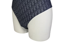 画像をギャラリービューアに読み込む, CHRISTIAN DIOR クリスチャンディオール ボディスーツ 水着 ハイレグ 半袖 トロッター オブリーク モノグラム ネイビー 美品 中古 4b000573