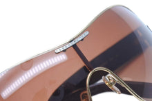 画像をギャラリービューアに読み込む, DOLCE&amp;GABBANA ドルチェアンドガッバーナ サングラス 6022-B サイズ176/13 125 ティアドロップ ラインストーン ブラウン 美品 中古 4b000576