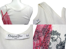 画像をギャラリービューアに読み込む, 極美品 ChristianDior クリスチャンディオール タンクトップ プリント ピンク 6A16155009 サイズ36 コットン 中古 4b000578