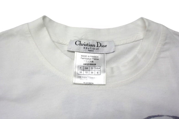 Christian Dior クリスチャンディオール コットン グラフィック 2A12155026 マルチカラー 半袖Tシャツ サイズ38 美品 中古 4b000580