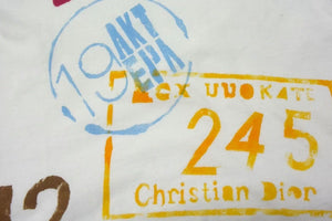 Christian Dior クリスチャンディオール コットン グラフィック 2A12155026 マルチカラー 半袖Tシャツ サイズ38 美品 中古 4b000580
