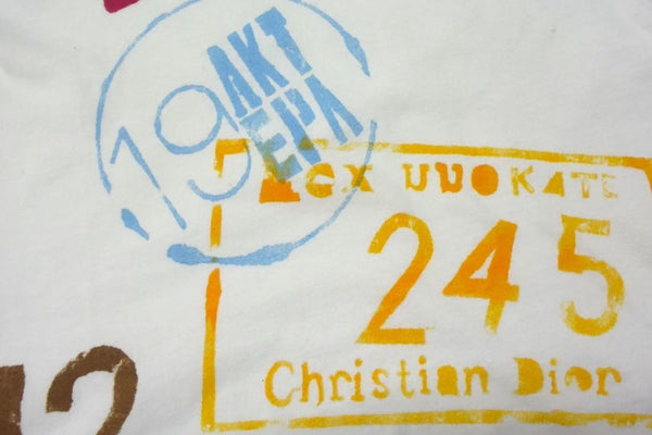 Christian Dior クリスチャンディオール コットン グラフィック 2A12155026 マルチカラー 半袖Tシャツ サイズ38 美品 中古 4b000580
