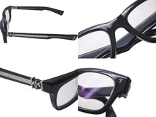 画像をギャラリービューアに読み込む, CHROME HEARTS クロムハーツ SPLAT-A メガネ 眼鏡 サイズ55□17-143 BSフレア クリアレンズ 度無し ブラック 美品 中古 4b000591