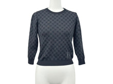 Load image into Gallery viewer, LOUIS VUITTON ルイヴィトン ダミエ グラフィット セーター ブラック グレー ウール サイズ6 キッズ 美品 中古 4c059626