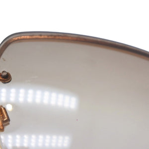 CHANEL Half Rim Sunglasses Eyewear 4092-B c.125/13 Size 62□15 120 Coco Mark Rhinestone Brown Good Condition Used 4a000606