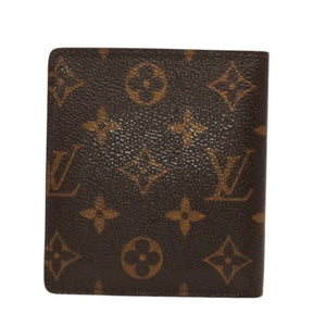 LOUIS VUITTON Portobier 10 Cult Credit Monogram Bifold Wallet M60883 Brown Good Condition Used 4a000304