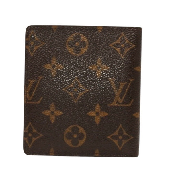 LOUIS VUITTON Portobier 10 Cult Credit Monogram Bifold Wallet M60883 Brown Good Condition Used 4a000304