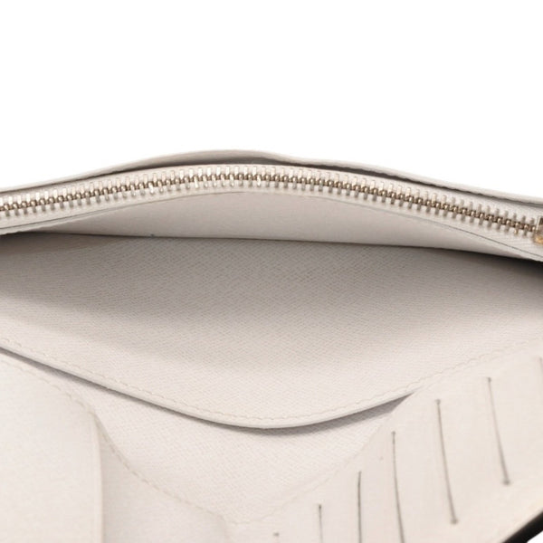 LOUIS VUITTON ルイヴィトン ジッピーウォレット 長財布 M30298 ホワイト PVC シルバー金具 美品 中古 4a000280