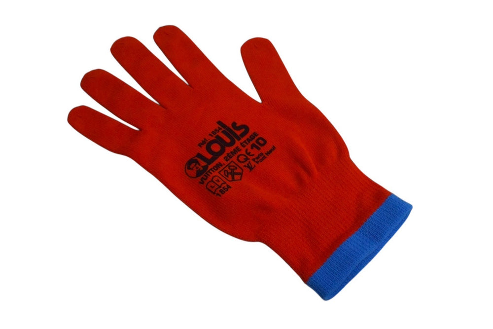 Very Good Condition LOUIS VUITTON RG B Gloves Fashion Accessories MP2336 Nylon Red Blue Used 4b000620