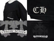 画像をギャラリービューアに読み込む, CHROME HEARTS クロムハーツ 半袖Tシャツ サイズS セメタリークロス スクリールラベルロゴ プリント ブラック 美品 中古 4b000629