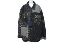 画像をギャラリービューアに読み込む, 新品同様 LOUIS VUITTON NIGO ルイヴィトン ニゴ 22SS モノグラムクレイジー デニムジャケット 1A9K67 ブラック サイズ54 中古 4b000640