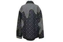 画像をギャラリービューアに読み込む, 新品同様 LOUIS VUITTON NIGO ルイヴィトン ニゴ 22SS モノグラムクレイジー デニムジャケット 1A9K67 ブラック サイズ54 中古 4b000640