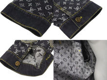 画像をギャラリービューアに読み込む, 新品同様 LOUIS VUITTON NIGO ルイヴィトン ニゴ 22SS モノグラムクレイジー デニムジャケット 1A9K67 ブラック サイズ54 中古 4b000640