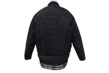 画像をギャラリービューアに読み込む, 極美品 BALENCIAGA バレンシアガ 18AW レイヤードオーバーサイズパファジャケット 543028 ブラック ホワイト サイズ46 中古 4b000643