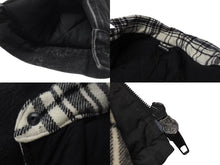 画像をギャラリービューアに読み込む, 極美品 BALENCIAGA バレンシアガ 18AW レイヤードオーバーサイズパファジャケット 543028 ブラック ホワイト サイズ46 中古 4b000643