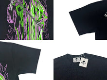 画像をギャラリービューアに読み込む, 新品未使用 WARREN LOTAS ウォーレンロータス グラントネオンリーパーTシャツ カットソー ブラック パープル グリーン S 中古 4b000662