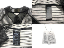 画像をギャラリービューアに読み込む, 新品未使用 KAPITAL キャピタル シアーストライプ ベースボールシャツ K2406SS230 ポリエステル ブラック ベージュ サイズFREE 中古 4b000671