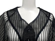 画像をギャラリービューアに読み込む, 新品未使用 KAPITAL キャピタル シアーストライプ ベースボールシャツ K2406SS230 ポリエステル ブラック ベージュ サイズFREE 中古 4b000671