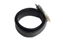 画像をギャラリービューアに読み込む, Yves Saint Laurent イヴサンローラン ベルト バックル ブランドロゴ ヴィンテージ加工 レザー メタル ブラック 美品 中古 4b000687