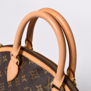 LOUISVUITTON Monogram Lockit Handbag M40102 PVC Coated Canvas Tanned Leather Good Condition Used 4a000065