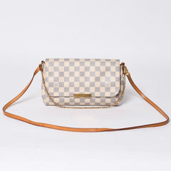 LOUIS VUITTON ルイヴィトン ショルダーバッグ ダミエアズール フェイボリットMM ダミエキャンバス N41275 美品 中古 4a000070