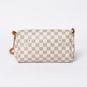 LOUIS VUITTON ルイヴィトン ショルダーバッグ ダミエアズール フェイボリットMM ダミエキャンバス N41275 美品 中古 4a000070
