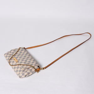 LOUIS VUITTON ルイヴィトン ショルダーバッグ ダミエアズール フェイボリットMM ダミエキャンバス N41275 美品 中古 4a000070