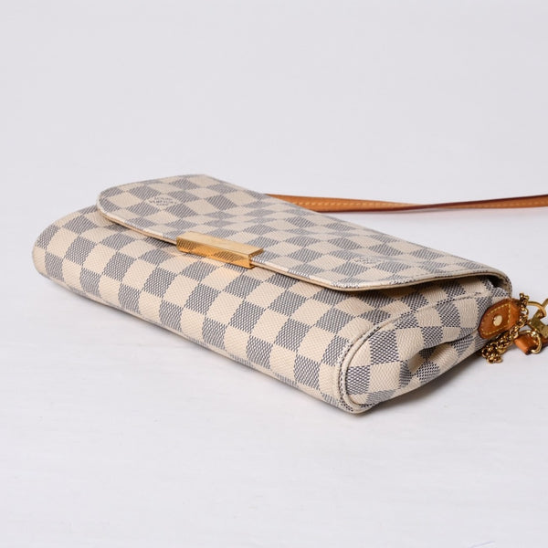 LOUIS VUITTON ルイヴィトン ショルダーバッグ ダミエアズール フェイボリットMM ダミエキャンバス N41275 美品 中古 4a000070