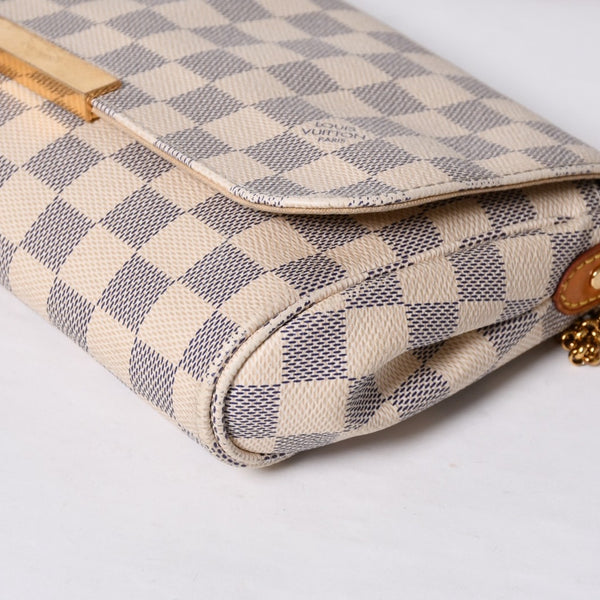 LOUIS VUITTON ルイヴィトン ショルダーバッグ ダミエアズール フェイボリットMM ダミエキャンバス N41275 美品 中古 4a000070