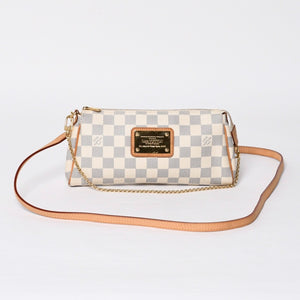 Very good condition LOUIS VUITTON Damier Azur Eva 2WAY hand shoulder bag N55214 Used 4a000057
