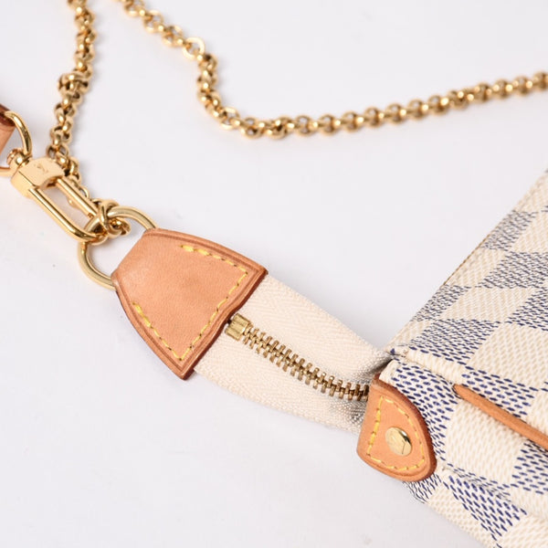 Very good condition LOUIS VUITTON Damier Azur Eva 2WAY hand shoulder bag N55214 Used 4a000057