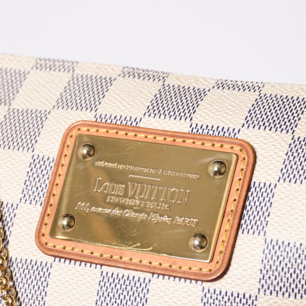 Very good condition LOUIS VUITTON Damier Azur Eva 2WAY hand shoulder bag N55214 Used 4a000057