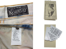 Load image into Gallery viewer, 新品未使用 KAPITAL キャピタル 14ozデニム タイダイバギーフレアパンツ リメイク加工 インディゴ ピンク コットン サイズ34 中古 4b000694