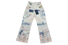 Load image into Gallery viewer, 新品未使用 KAPITAL キャピタル 14ozデニム タイダイバギーフレアパンツ リメイク加工 インディゴ ピンク コットン サイズ34 中古 4b000694
