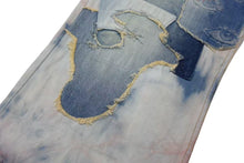 Load image into Gallery viewer, 新品未使用 KAPITAL キャピタル 14ozデニム タイダイバギーフレアパンツ リメイク加工 インディゴ ピンク コットン サイズ34 中古 4b000694