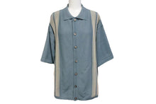 画像をギャラリービューアに読み込む, 新品未使用 KAPITAL キャピタル 14G 綿ニット テネシーアロハポロ 半袖シャツ ブルー系 コットン ナイロン サイズ3 中古 4b000698