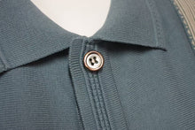 画像をギャラリービューアに読み込む, 新品未使用 KAPITAL キャピタル 14G 綿ニット テネシーアロハポロ 半袖シャツ ブルー系 コットン ナイロン サイズ3 中古 4b000698