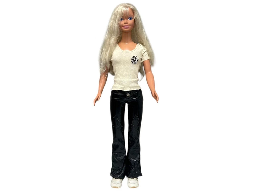 CHROME HEARTS クロムハーツ MY SIZE BARBIE W/ BLACK LEATHER PANTS マイサイズバービー ブラックレザーパンツ 人形 フィギュア 美品 中古 4b000714