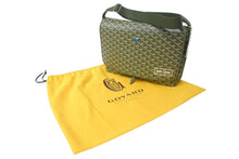 画像をギャラリービューアに読み込む, 新品未使用 GOYARD ゴヤール カペシアンMM リミテッドエディション メッセンジャーバッグ PVC レザー グリーン シルバー 金具 中古 4b000730