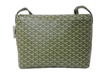 画像をギャラリービューアに読み込む, 新品未使用 GOYARD ゴヤール カペシアンMM リミテッドエディション メッセンジャーバッグ PVC レザー グリーン シルバー 金具 中古 4b000730